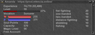 Signature for player Amanda